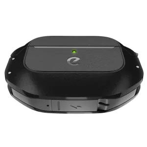 KeyBudz Element Series vandtæt etui til AirPods Pro 2 i kulsort med struktureret beskyttelsesskal