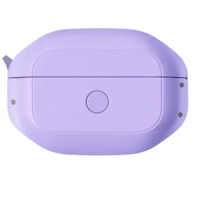 KeyBudz Element Series-beskyttelsesetui for AirPods Pro 2 i vill lavendel, vist med teksturert silikonfinish
