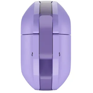 KeyBudz Element Series lavendelfarget beskyttelsesdeksel til AirPods Pro 2, vist fra siden