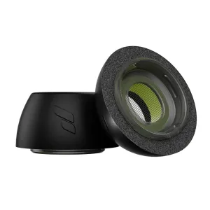 KeyBudz HyperFoam ørepropper i memoryskum til AirPods Pro i mat sort, vist som et par ørepropper
