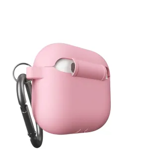 KeyBudz Elevate Series blush pink AirPods 4th generation case with keychain clip and anti-slip protection