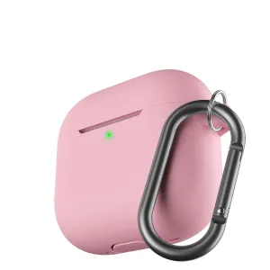 KeyBudz Elevate Series blush pink AirPods 4th generation case with carabiner keychain clip