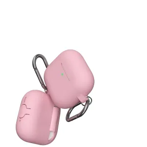 KeyBudz Elevate Series blush pink AirPods 4th generation case with keychain clip and anti-slip protective shell