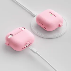 KeyBudz Elevate Series blush pink AirPods 4th generation keychain case with anti-slip protection