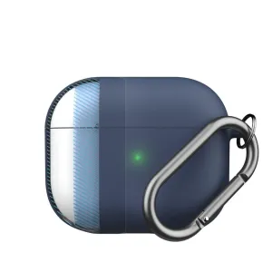 KeyBudz PodSkinz HybridShell nøkkelringetui til AirPods 3 i midnattsblått med karabinkrok