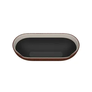 KeyBudz Artisan Series skinnetui til AirPods 3, åpent skall i brunt italiensk skinn