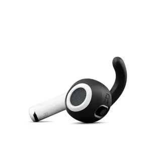 KeyBudz EarBuddyz öronkrokar för AirPods 3, svarta och vita öronsnäckor med säker passform