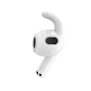 KeyBudz EarBuddyz vit öronkrok för AirPods 3 med säker passform och bekväm silikondesign