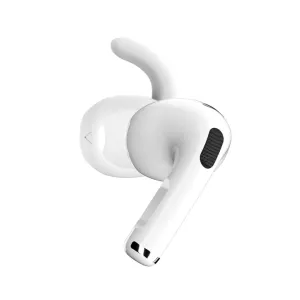 KeyBudz EarBuddyz öronkrokar för AirPods 3 i vitt, designade för en säker och bekväm passform