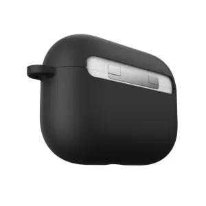 KeyBudz podSkinz HybridShell Series nyckelringsfodral för AirPods Pro i svart med skyddande skal och ögla