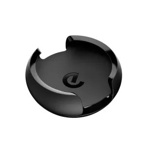 KeyBudz EZ Mount for AirTag black reusable adhesive bracket with click lock, circular holder