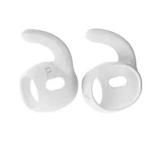 KeyBudz Earbuddyz hvite ørekroker i silikon til AirPods Pro Gen 2, vist som et matchende par