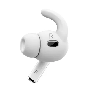 KeyBudz Earbuddyz hvit silikonkrok for AirPods Pro Gen 2, med markering på høyre side
