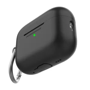 KeyBudz Elevate Series svart fodral till AirPods Pro Gen 2 med karbinhake för skyddande vardagsbärande