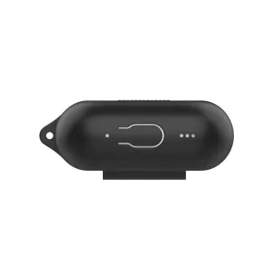 KeyBudz Elevate Series svart silikonfodral för AirPods Pro Gen 2 med skyddande passform och sidoögla
