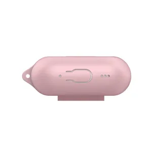 KeyBudz Elevate Series silikonfodral i blushrosa för AirPods Pro Gen 2 med karbinögla