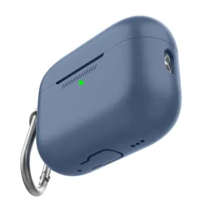 KeyBudz Elevate Series koboltblått silikondeksel til AirPods Pro Gen 2 med karabinkrok