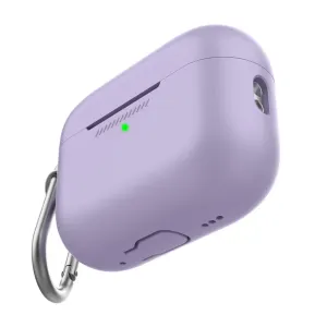 KeyBudz Elevate Series lavendlivärvi silikoonümbris AirPods Pro Gen 2 jaoks koos kinnitatud karabiinhaagiga
