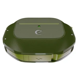 KeyBudz Element Series AirPods 3 Case in Waldgrün mit strukturierter zweilagiger Schutzhülle und Logo