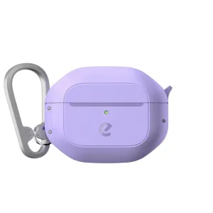 KeyBudz Element Series lavendelfodral för AirPods 3 med karbinhake, skyddsskal och logotyp