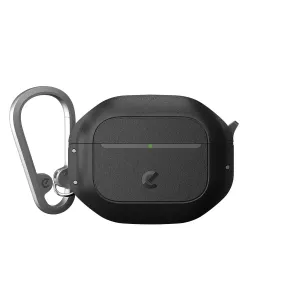 KeyBudz ElementProof beskyttelsesetui i kulsort til AirPods 4th Gen med karabinhage