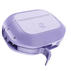 KeyBudz ElementProof AirPods 4th Gen -kotelo Wild Lavender -värissä, teksturoidulla suojakuorella