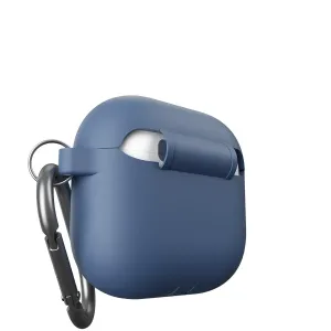 KeyBudz Elevate Series cobalt blue AirPods 4th generation case with keychain clip and anti-slip protection