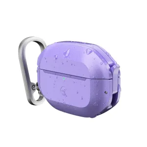 KeyBudz Element Series Wild Lavender AirPods Pro 3rd Gen-etui med struktureret finish og karabinhage