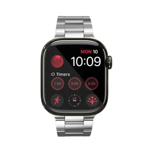 KeyBudz Spectra Series liten Apple Watch-rem i rustfritt stål med metallenkelignende justering