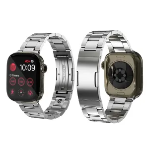 KeyBudz Spectra Series Apple Watch-rem i rustfritt stål med lenket metallrem og sikker lås