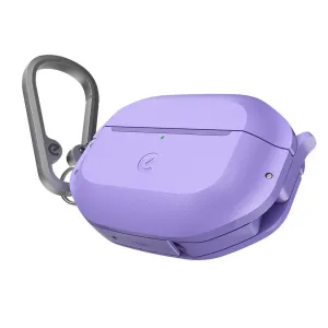 KeyBudz Wild Lavender AirPods Pro-etui med struktureret finish og karabinhage til sikker transport