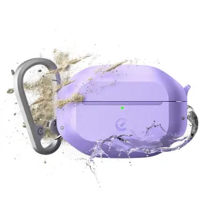 KeyBudz Wild Lavender vandtæt etui til AirPods Pro 3rd Gen med karabinhage