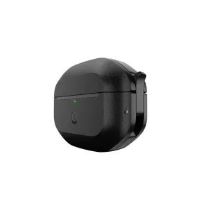 KeyBudz Element Series skyddsfodral för AirPods Pro 3rd Gen i kolsvart med texturerat hårt skal
