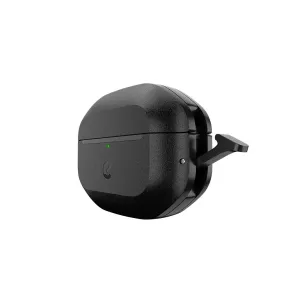 KeyBudz skyddsfodral för AirPods Pro 3:e generationen i kolsvart med strukturerad yta och logotyp