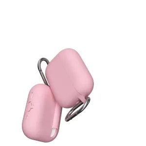 KeyBudz Elevate Series blush pink AirPods Pro Gen 3 case with attached carabiner clips