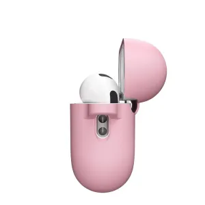 KeyBudz Elevate Series blush pink AirPods Pro Gen 3 case with open lid and visible earbud