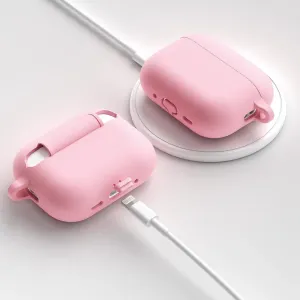KeyBudz Elevate Series blush pink silicone case for AirPods Pro Gen 3 with charging port cutout