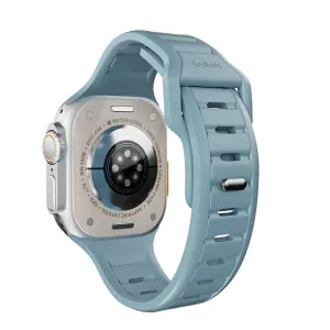 KeyBudz Journey Tidal Blue Apple Watch -ranneke metallisoljella Apple Watch Ultra -tyylisessä kotelossa
