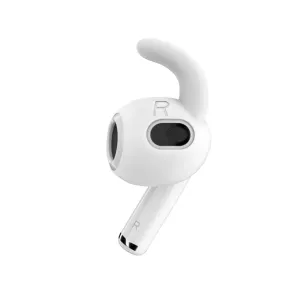 KeyBudz EarBuddyz hvid højre ørekrog til AirPods Pro Gen 3, tilbehør med sikker pasform