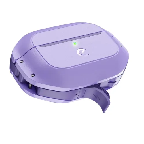 KeyBudz AirPods Pro 2 aizsargmaciņš Wild Lavender tonī ar teksturētu cieto apvalku un aizvērtu vāciņu