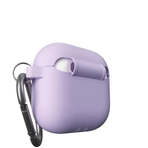 KeyBudz elevate Series Keychain for AirPods 4th Generation-Shock-absorbing cover with key fob - Lavender