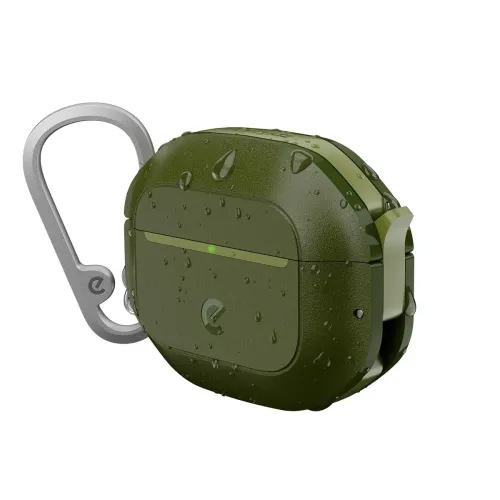 KeyBudz elementProof Series Case for AirPods 4th generation - Waterproof protection with wireless charging - Forest green