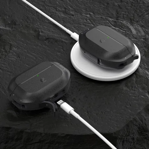 KeyBudz element Series priekš AirPods Pro 3. paaudzes - IP68 aizsardzība ar drošu bloķēšanas mehānismu - Oglekļa sodrēji