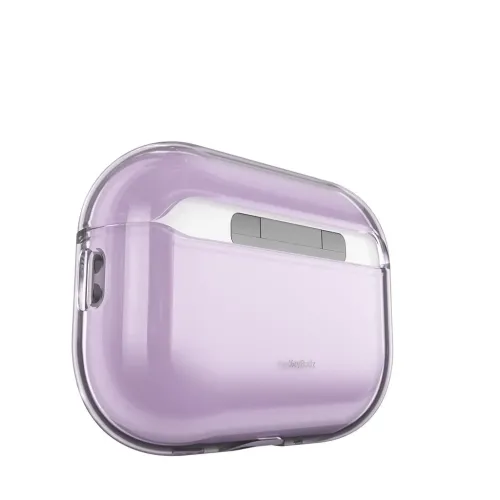 KeyBudz transparent lavendelfärgat fodral för AirPods Pro 3:e generationen, med glansigt skyddsskal