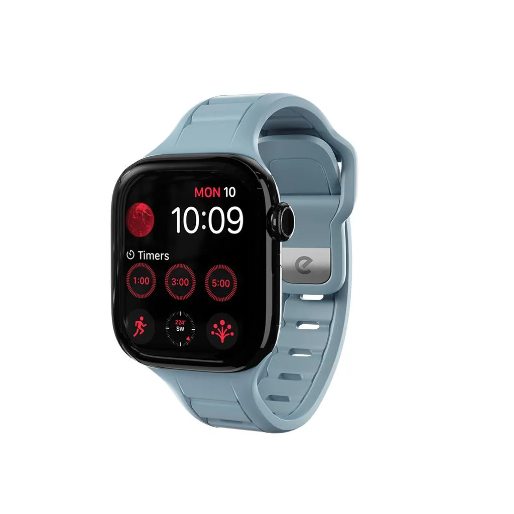 KeyBudz journey Series FKM Apple Klockarmband – Tåligt band för smartklocka - Tidvattenblå