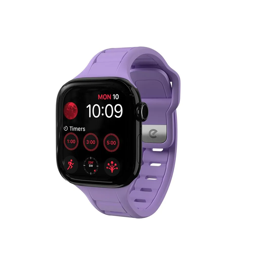 KeyBudz Apple Klockarmband FKM 44-49 mm – Vattentåligt band för utomhusbruk - Vild lavendel