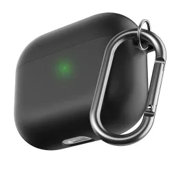 Førsteklasses svart Keybudz PodSkinz HybridShell-etui med hardt skall for AirPods 3 med trelags beskyttelse og ergonomisk design