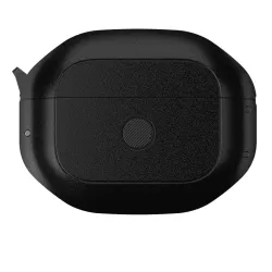 Keybudz ElementProof Carbon Black case for AirPods 3 with waterproof and dual-layer protection, and eco-friendly design.